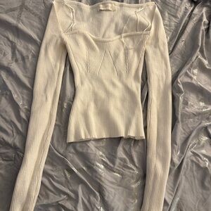 Beige Long Sleeve Top